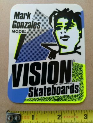 Vintage Mark Gonzales Vision Skateboards Sticker 1987 Era,  Nos