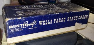 Vintage / Antique Wells Fargo Stagecoach Toy wood Model by Austin Craft NOS VGUC 3