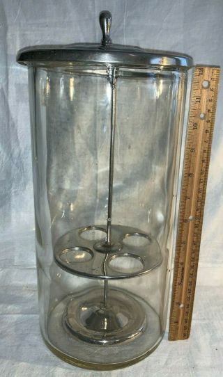 Antique Soda Fountain Ice Cream Cone Holder Display Jar Country Store