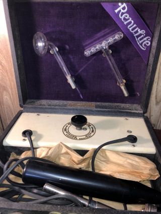 Antique Medical Device Renulife Violet Ray Generator With Instructions 1926
