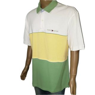Vintage Tommy Hilfiger Colorblock Polo Shirt Mens Xl Spell Out Logo