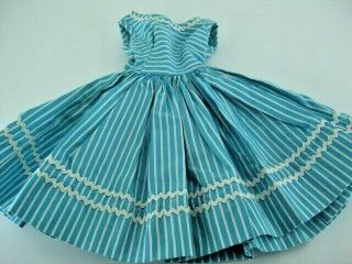 Vintage Madame Alexander Blue Pinstripe Tagged Cissy Dress 20 "