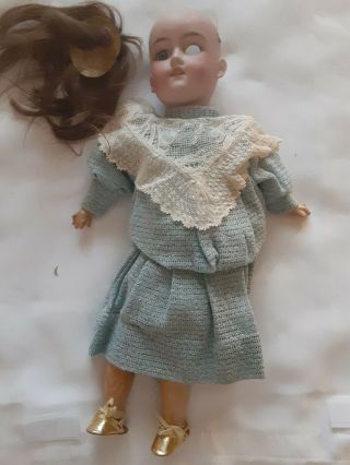 Vintage Antique Porcelain Bisque Doll Made In Germany 18 "