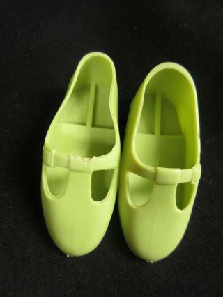Vintage Ideal Velvet Mia Dina Lime Green Doll Shoes - Crissy Family