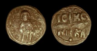 Michael Iv The Paphlagonian Class C Anon.  Follis Constantinople (29 Mm,  9.  9 Gr)