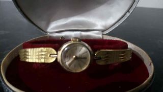 Antique Oriosa Ladies Rolled Gold Wristwatch Cushion Case 17 Jewels Incabloc 2