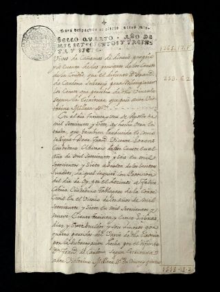 1737 Philip V Of Spain Document 4 Pages