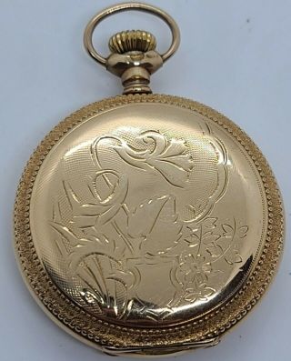 Antique 1904 Elgin Ladies Gold Filled G.  F.  Victorian Full Hunter Pocket Watch 6s