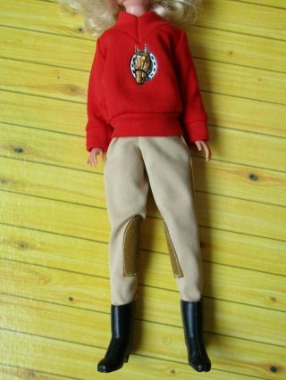 Vintage Sindy Doll Horse Riding Outfit Jumper Mid Heel Boots & Jodhpurs