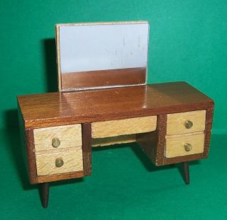 Vintage Dolls House Early Barton Dressing Table 16th Lundby Scale