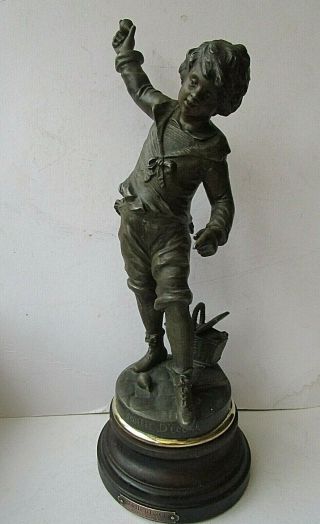 A Bronzed Spelter 19th Century Figures by Louis A Moreau 2