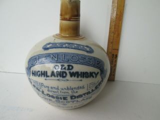 Antique Rare Scotch Whiskey Pottery Jug