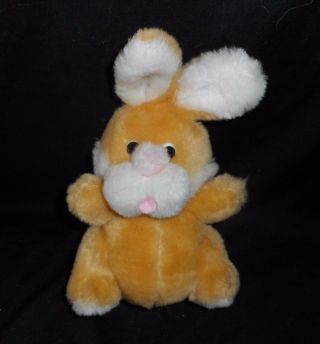 9 " Vintage 1980 Dan Dee Yellow Potbelly Bunny Rabbit Stuffed Animal Plush Toy