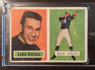 1957 Topps Football 138 Johnny Unitas Rookie Rc Baltimore Colts
