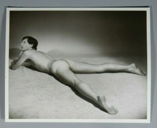 Vintage Male Nude Print,  Western Photography Guild,  Prone Model,  4x5
