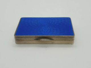 Vintage Sterling Silver Enamel Compact Snuff Box Pill Case 96.  8g