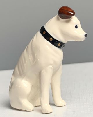 1:12 Vintage Dollhouse Miniature Ceramic Dog White 2 " Tall
