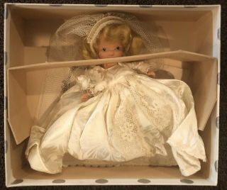 Vintage Nancy Ann Storybook Dolls - 86 Bride/ 87bridesmaid,  Bisque,  Wrist Tag,  Box,