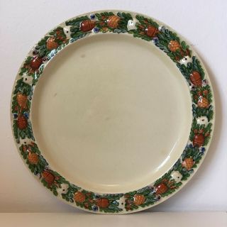 Adams Titan Ware Vintage Antique Christmas Wreath Design Plate Tableware
