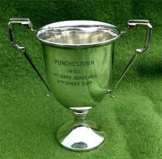 Punchestown 1st Grey Horse Race 1935 - Silver Trophy Cup - 4.  42 Ozt