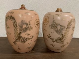 Antique Chinese Porcelain Tea Caddies,  Circa 1910,