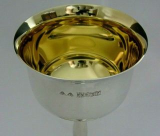 Quality English Solid Sterling Silver Wine Goblet Chalice 1973 150g