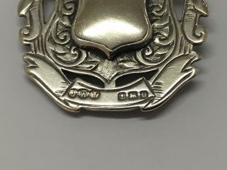Solid Silver Double Sided Fob by J W Tiptaft & Son Ltd Birmingham 1913 3