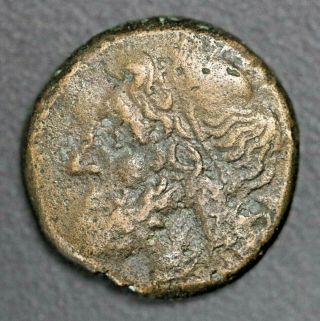 Poseidon & Trident Ancient Greek Coin C.  275 - 215 Bc Sicily Syracuse Hieron Ii