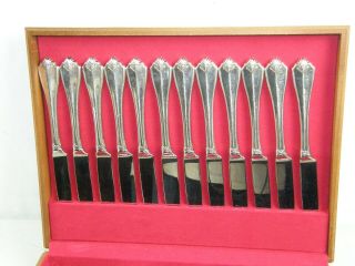 ONEIDA KING JAMES SILVERPLATE FLATWARE SET 68 PC SERVICE FOR 12 NO CASE 2