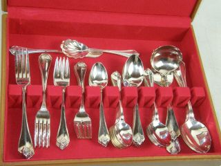 ONEIDA KING JAMES SILVERPLATE FLATWARE SET 68 PC SERVICE FOR 12 NO CASE 3