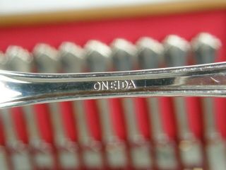 ONEIDA KING JAMES SILVERPLATE FLATWARE SET 68 PC SERVICE FOR 12 NO CASE 4