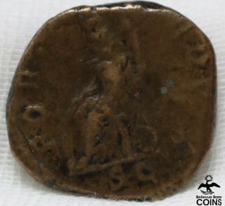 Circa 238 Ancient Rome (Italy) Sestertius Bronze Coin,  Gordian I,  Roma Seated 2