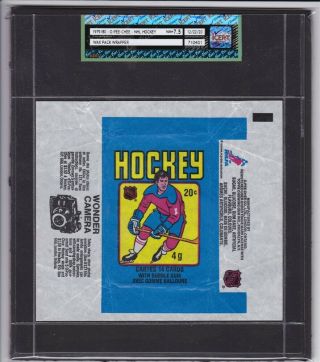 1979 - 80 O - Pee - Chee Nhl Hockey Wax Pack Wrapper Icert Grade Nm,  7.  5 Gretzky