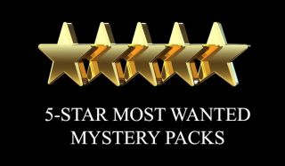 5 Star Most Wanted Mystery Packs - 15 Autos/relics (baseball,  Football Etc)
