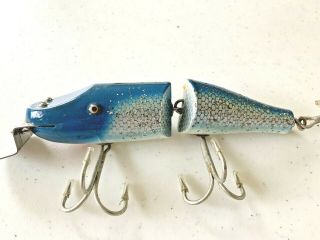 Vintage Creek Chub Jointed Striper Pikie 6834 Blue Flash Saltwater Fishing Lure 2