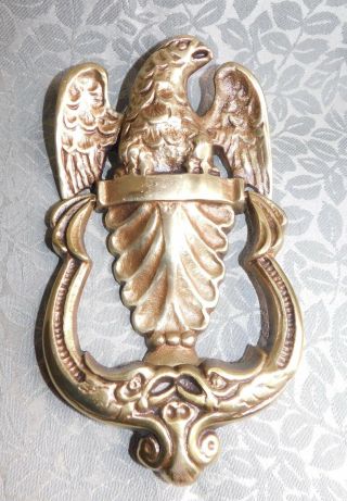 Vintage Large Heavy Brass Eagle Door Knocker (patriotic,  Hardware)