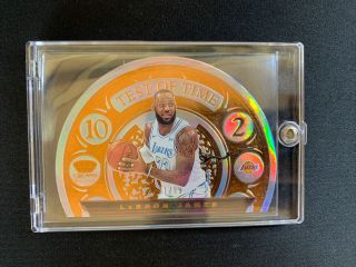 2020 - 21 Panini Crown Royale Lebron James Test Of Time Gold Die Cut 6 Lakers