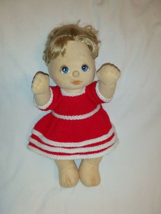 Vintage 1985 My Child Baby Doll By Mattel,  Blonde Hair Blue Eyes