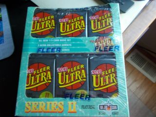 92 - 93 Fleer Ultra Series 2 Basketball Factory Box Rookies Shaq 36 Packs