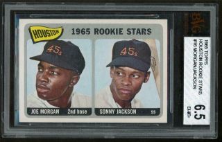 1965 Topps Houston Rookie Stars Joe Morgan Sonny Jackson 16 Bvg 6.  5 Ex - Mt Hof