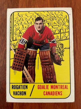 1967 - 68 Topps Rogatien Vachon 75 Montreal Canadiens