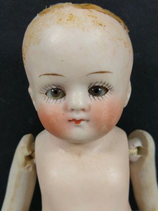 Antique German Limbach P607 All Bisque Sleep Eyes 6 " Pearl Body Boy Clothes