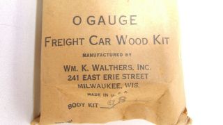 Walthers O Gauge 2 Rail Oo Picard Novelty? Freight Train Car Wood Kit Read 3811