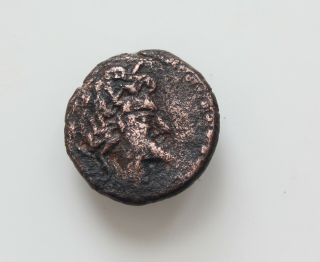 Sicily,  Katane.  After 210 B.  C.  Ae17mm,  1.  7 G,  Apollo / Aphrodite Holding Dove