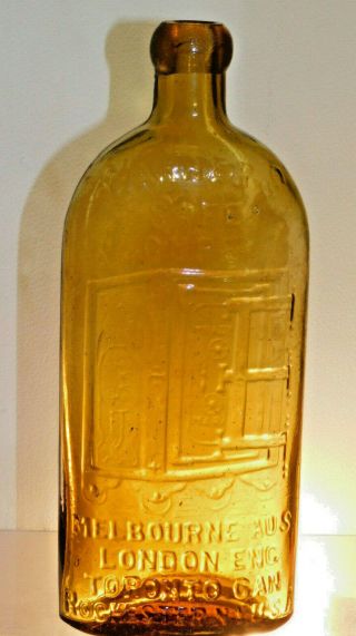 Antique Bottle Golden Yellow Amber Warner 