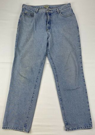 Vintage Guess Jeans Men’s Denim Light Wash 36x30 Triangle Logo