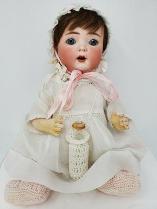 Antique German Doll Simon & Halbig K R 121 Character Baby Body Orig.  Wig 11 "