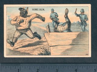 19th Century Baseball H 804 - 5A Black Negro League York Victorian Trade Card 2