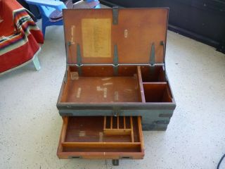 Vintage Antique Set Te - 6 Wwii Military Us Army Signal Corps Wood Tool Chest Box