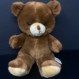 Vintage Russ Berrie Teddy Brown Bear Plush 12 " Stuffed Animal Korea Item 501